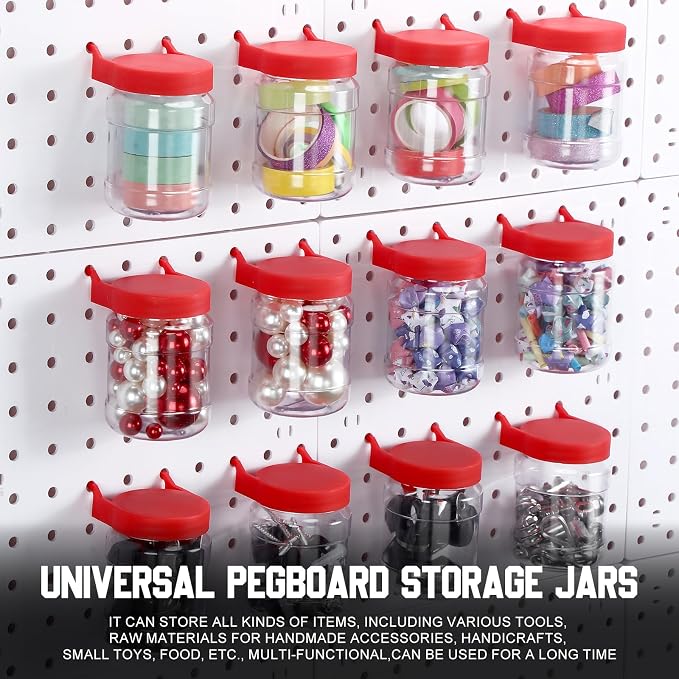 Unittype 20 Set Pegboard Organizer Accessories Peg Boards Jars - Image 2