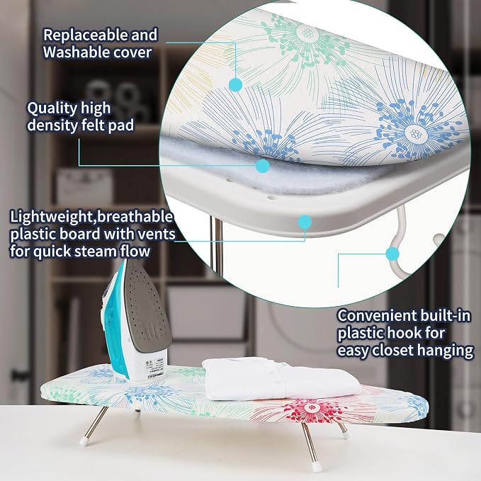 Tabletop Ironing Board 12"x29" – Portable Folding Ironing Board - Image 5