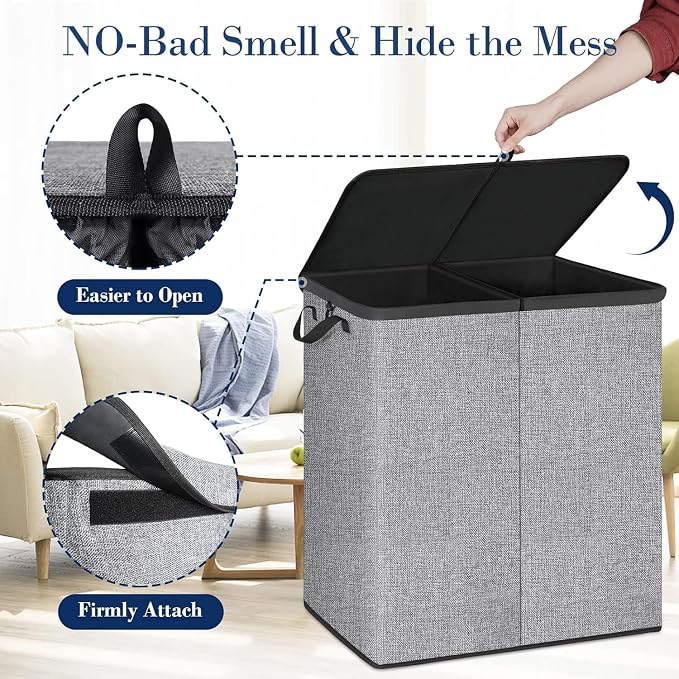 150L Extra Large Laundry Hamper - Image 5