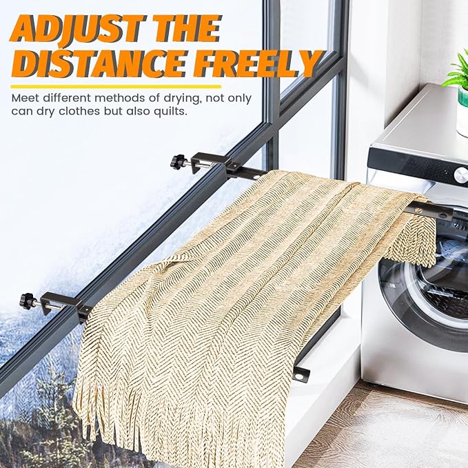 Clamp-on Clothes Drying Rack, No-Drill Foldable Laundry Drying Rack Clothing - Image 4