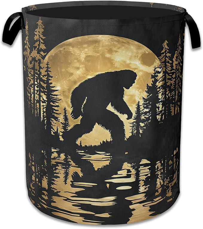 Big foot Laundry Basket, Oxford Cloth Forest Moon Laundry Hamper by Unknown