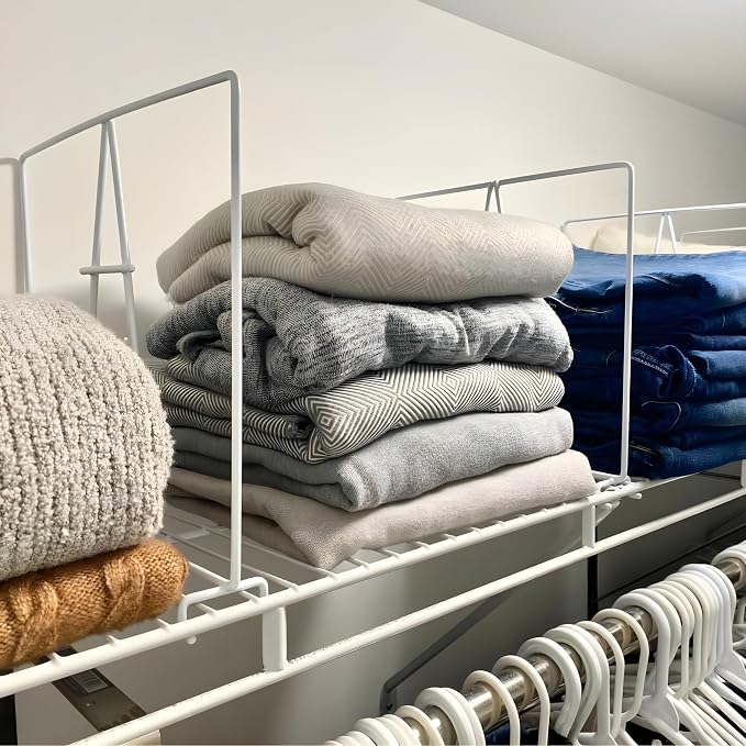 Evelots Tall Wire Shelf Dividers -8 Pack- Closet Storage & Organization - Image 9