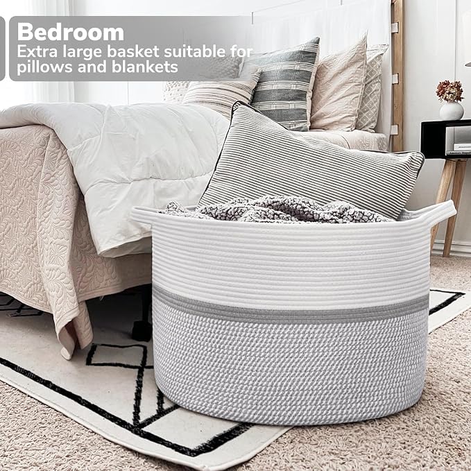 CHICVITA 85L Large Blanket Basket - Image 3