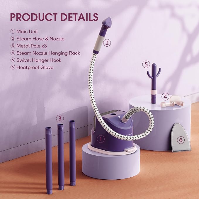 Newbealer Standing Garment Steamer - 1500W Full-Size Vertical Clothes Steamer - Image 9
