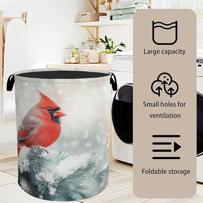 Red Cardinal Foldable Laundry Hamper - Image 7
