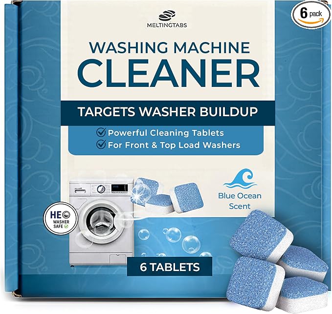 Washing Machine Cleaner Tablets – Deep Clean Washer Descale, Laundry Tub by MELTINGTABS