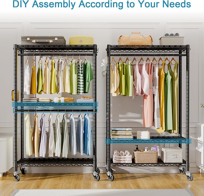 FUTASSI P3 Rolling Clothes Rack, Clothing Racks - Image 3