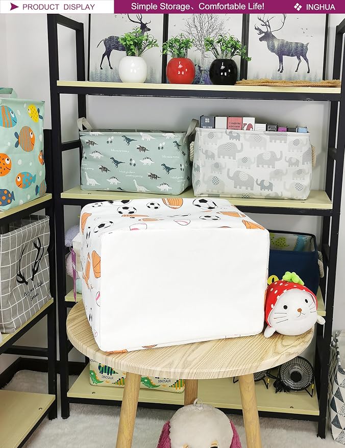 Rectangular Storage Basket Fabric Organizer Bin - Image 5