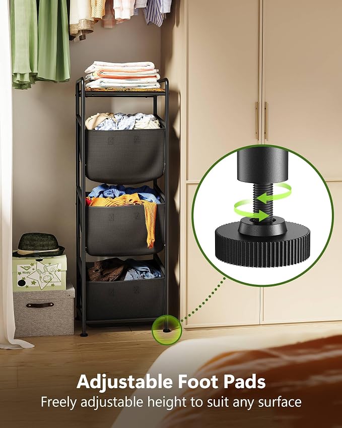 3 Section Laundry Sorter with Removable Bags, 120L Vertical Laundry Hamper with - Image 6