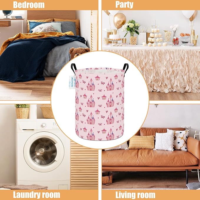 LANGYASHAN Laundry Basket Canvas Fabric Collapsible Organizer Basket - Image 3