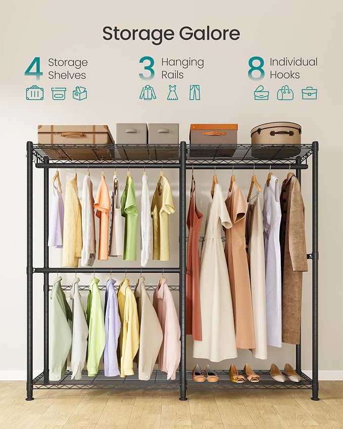 SONGMICS Clothing Rack, Heavy-Duty Garment Rack - Image 3