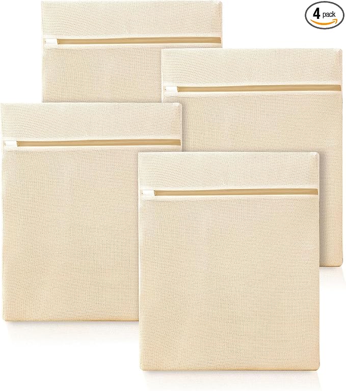 4Pcs Large Cotton Mesh Laundry Bags by ABRRLO