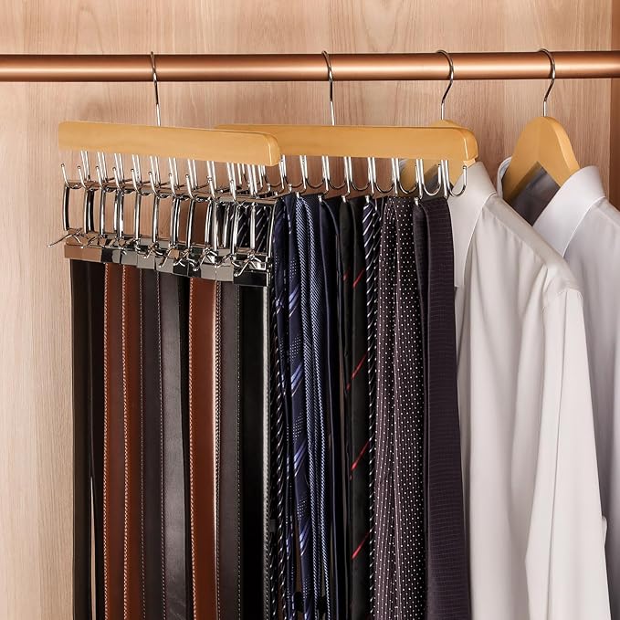 TOPIA HANGER 2 Pack 2 in 1 Belt Tie Hanger - Image 5