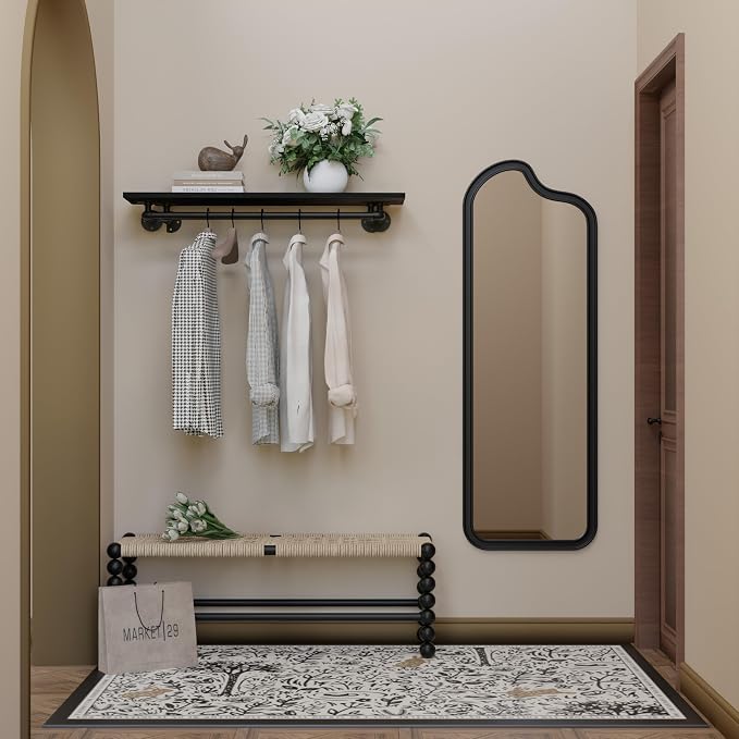 Clothes Rack 42in, Wall Mounted Garment Rack - Image 8