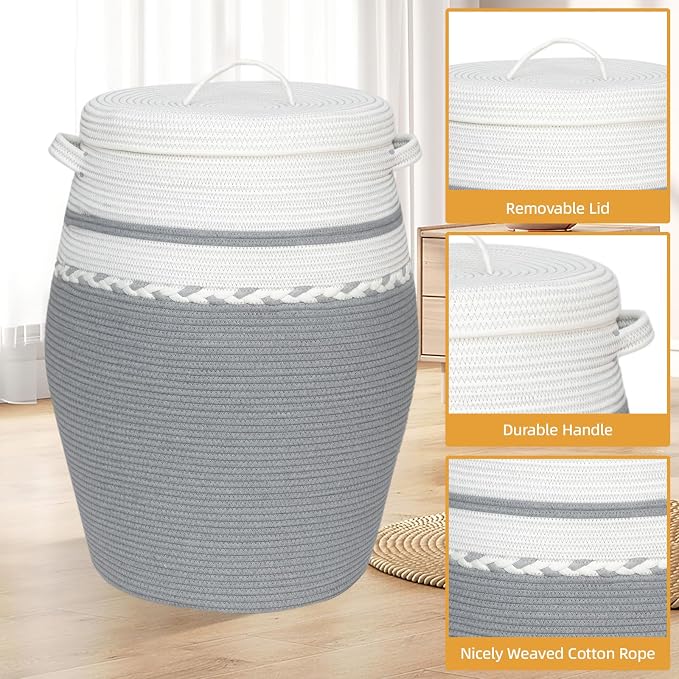 Large Collapsible Laundry Baskets, Laundry Hamper - Image 4