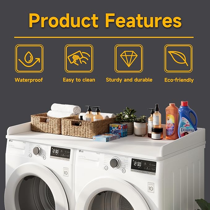 Washer Dryer Countertop, Laundry Wood Shelf Topper - Image 8