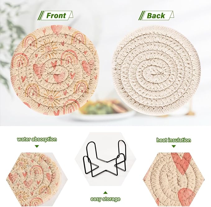 Rainbows Sunburst Coasters Set of 6 - Image 4