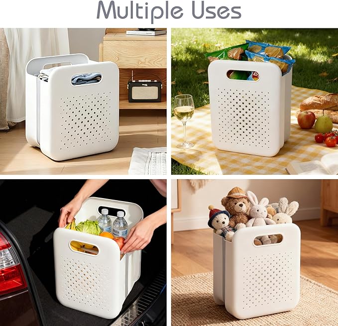 Small Collapsible Laundry Basket, Space-Saving Wall-Mounted Hamper - Image 6