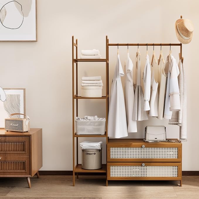 Bamboo Clothes Rack, Garment Rack - Image 2