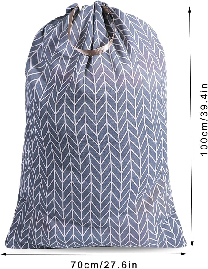 Extra Large Laundry Bag with Drawstring and Handle, Heavy Duty Travel Dirty - Image 2