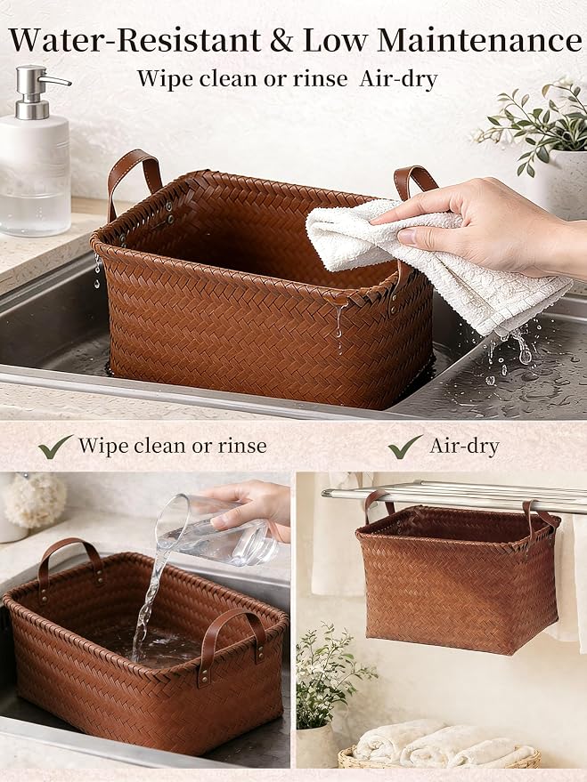 Hand Woven Baskets for Storage, Large Basket - Image 7