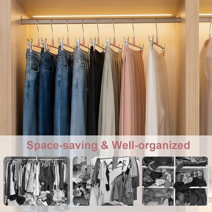 POZEAN Pants Hangers with Clips - Image 7