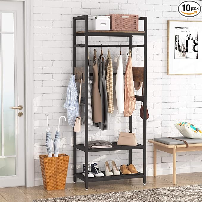 Tribesigns Small Heavy Duty Clothes Rack Set of 10 by Tribesigns