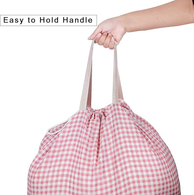 Extra Large Laundry Bag with Drawstring and Handle, Heavy Duty Travel Dirty - Image 3