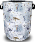Colorful Octopus Seahorse Laundry Basket Foldable by SELIONLIKN