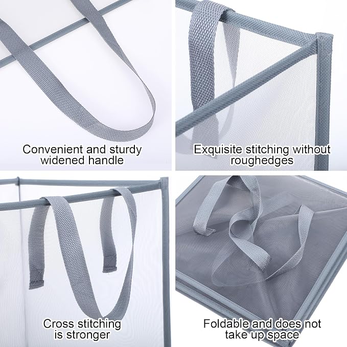 4 Pack Popup Laundry Hamper 13 Inch Collapsible Laundry Baskets - Image 3