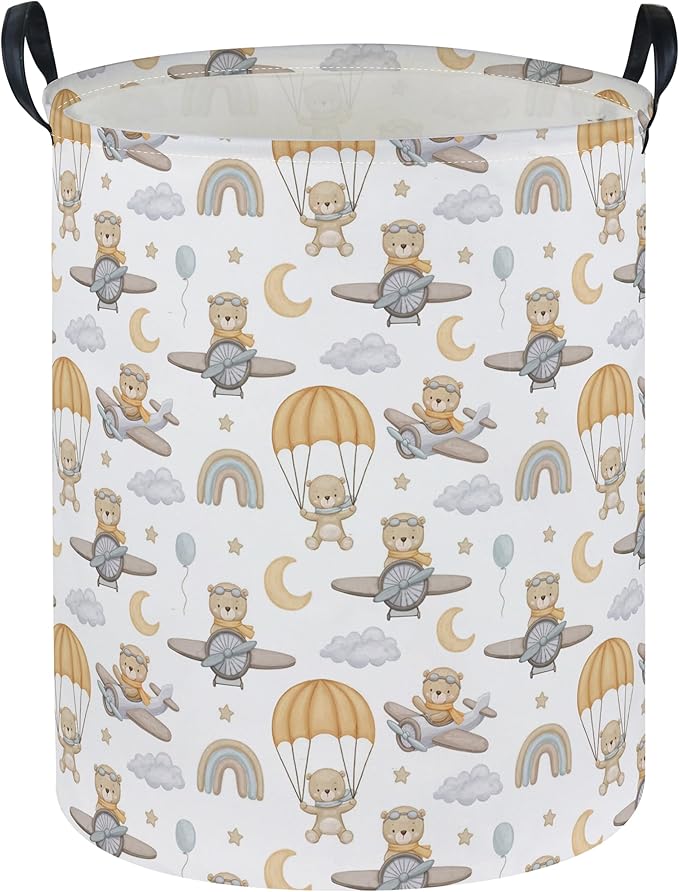 Kids Laundry Hamper, Animal Laundry Basket Collapsible Bear Storage Baskets by Sanjiaofen