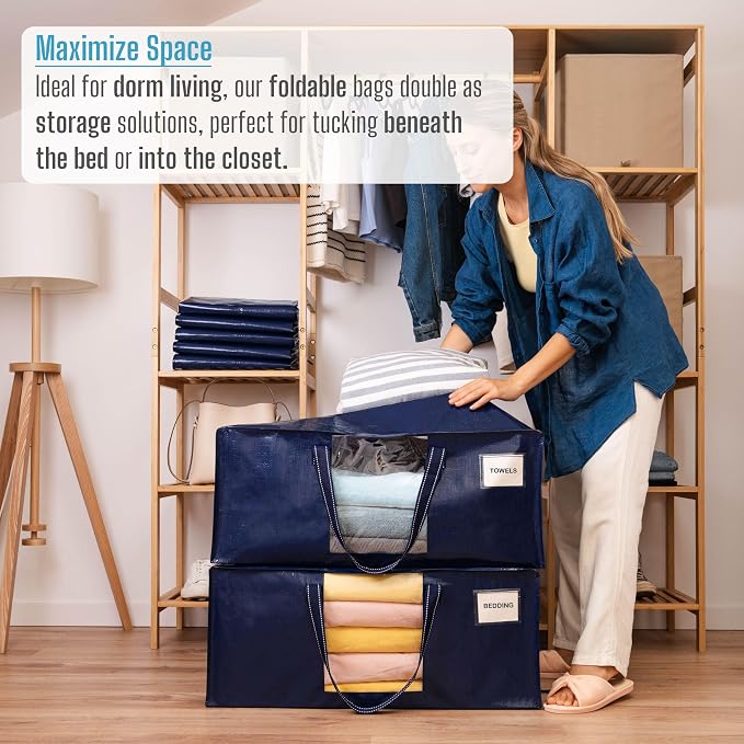 VENO 6 Pack Heavy Duty Moving Bags, Christmas Storage Bins - Image 4