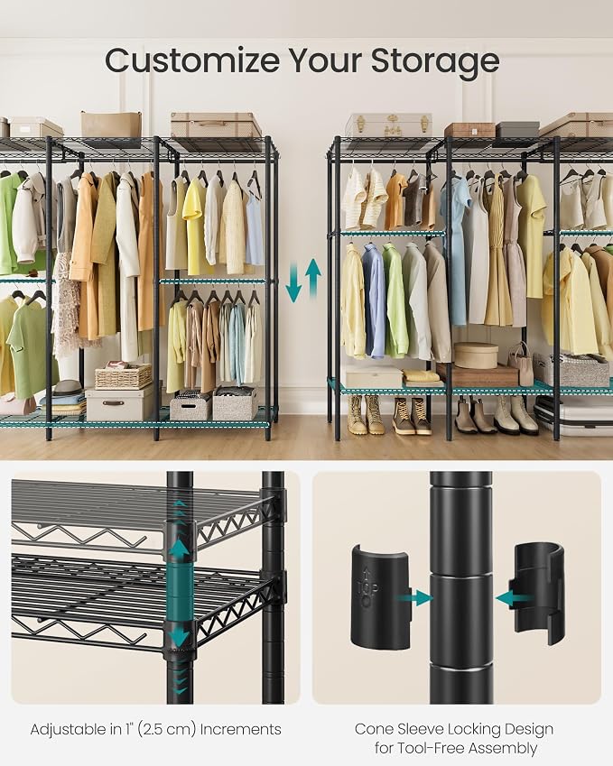 SONGMICS Clothing Rack, Heavy-Duty Garment Rack - Image 4