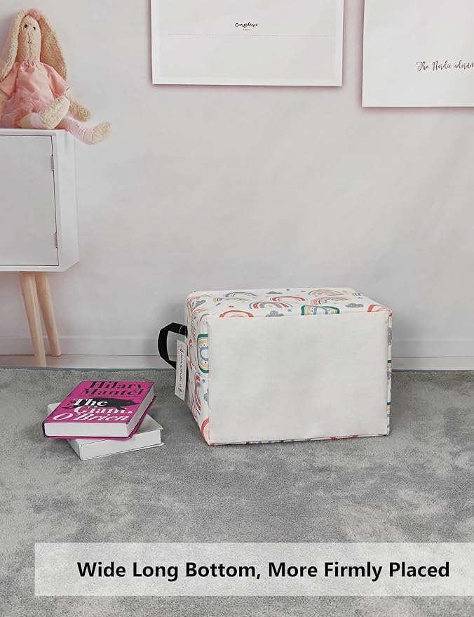 QUEENLALA Rectangular Laundry Hamper/Foldable Nursery Laundry Basket - Image 4