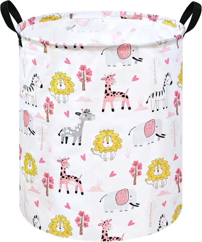 KUNRO Round Laundry Gift Basket Storage Hamper Clothes Storage Basket Organizer by KUNRO