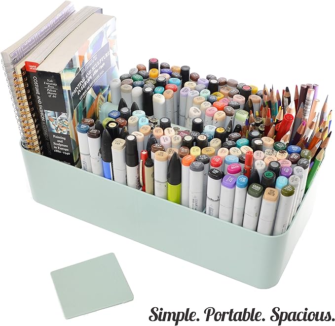 -Large Portable Caddy, DIY Dividers, 8 Compartments, School Office Supplies - Image 6