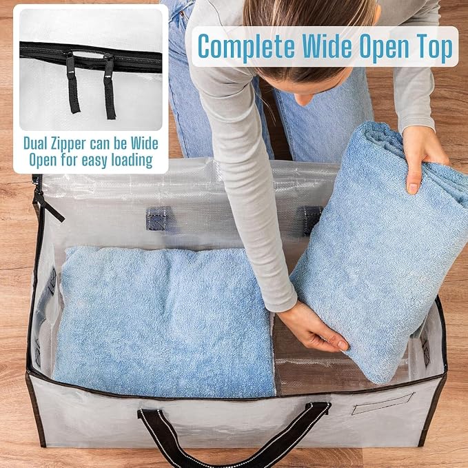 VENO 2 Pack Moving Bags, Comforter and Blanket Storage Bags - Image 2