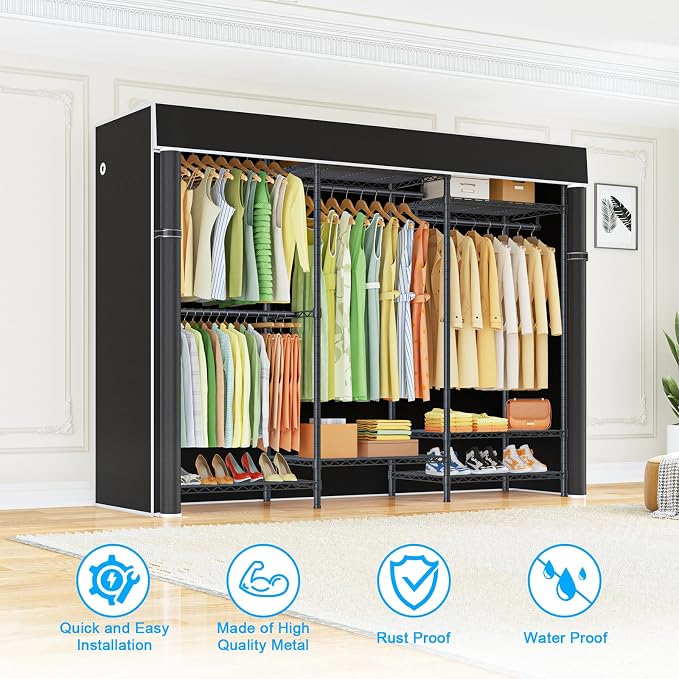Ulif E13C Heavy Duty Closet Organizer System，Freestanding Clothing Racks - Image 6