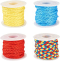 21.8 Yards Rainbow Macrame Cord 7 mm Braided Cord 3-Ply Beading Thread Cord by Spritewelry