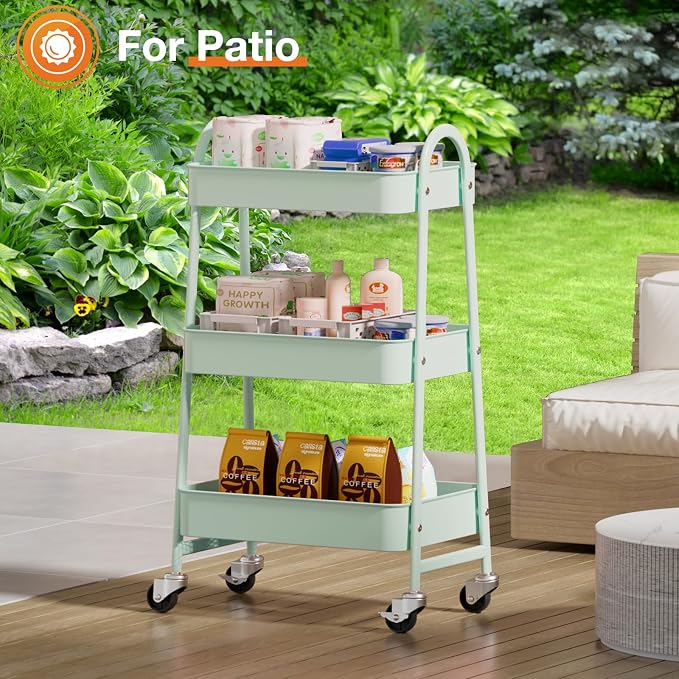 NEWBULIG 3-Tier Rolling Utility Cart - Image 7