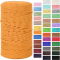 Macrame Cord 3mm x 164yd | 100% Natural Cotton Macrame Rope | 4 Strand Twisted by MacraBoho