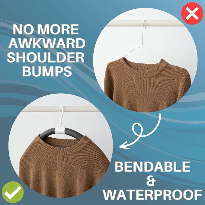Displays By Jack No Shoulder Bumps Sweater Coat Cloth Hangers Padded Bendable - Image 4