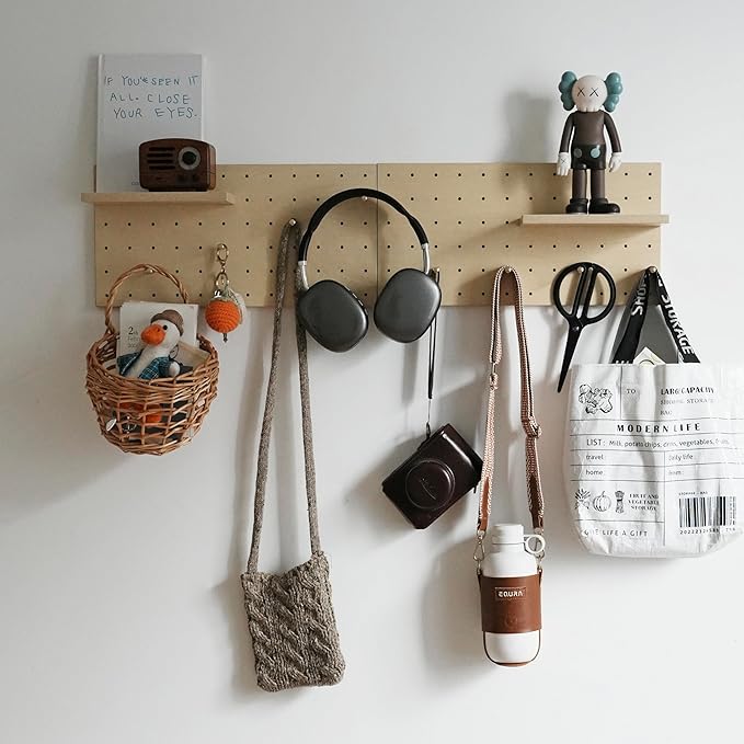 Pegboard Wall Organizer, 2 Pack Large Peg Board - Image 2