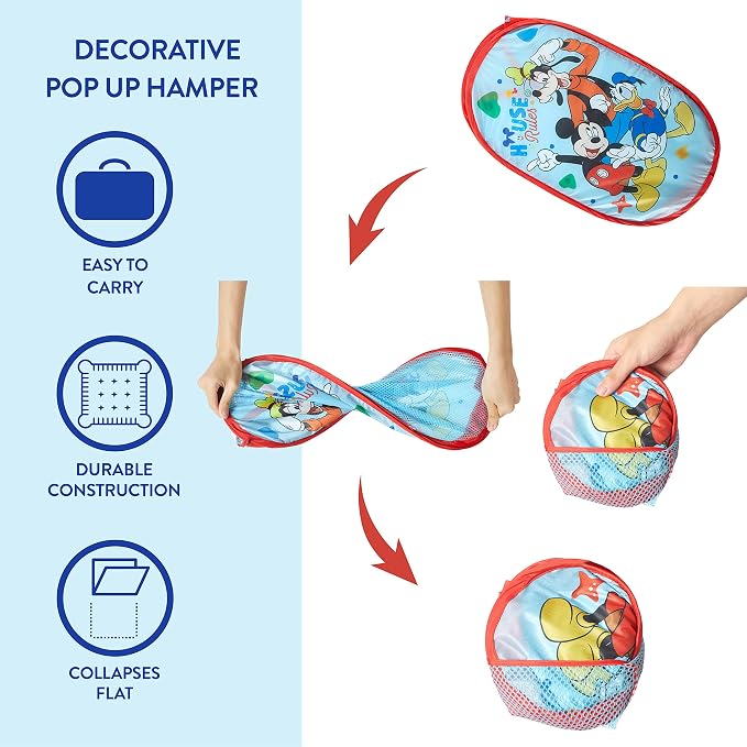 Idea Nuova Disney Mickey Mouse Pop Up Hamper - Image 2