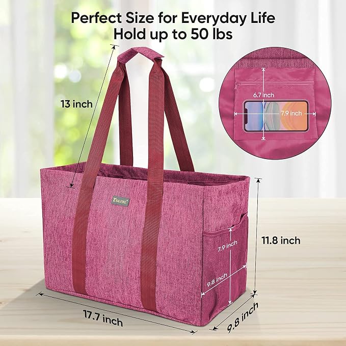 BALEINE Soft 9 Gallon Extra Large Utility Tote, Foldable Reusable Storage Bag - Image 4