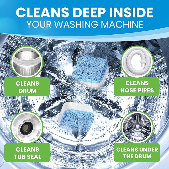 Washing Machine Cleaner Tablets 24 Pack – Deep Cleaning Descaler - Image 2