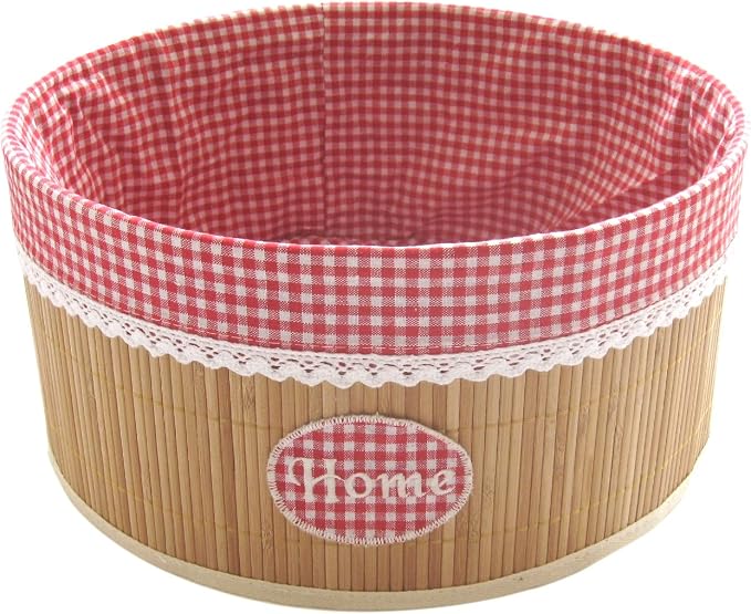 FixtureDisplays Laundry Hamper Bamboo Round Wicker Clothes Bin Basket Storage - Image 3