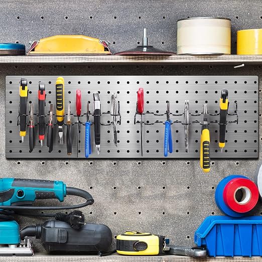 Hanaive 4 Pieces Pegboard Pliers Holder, Holds 11 Plier Per Rack, Steel - Image 7