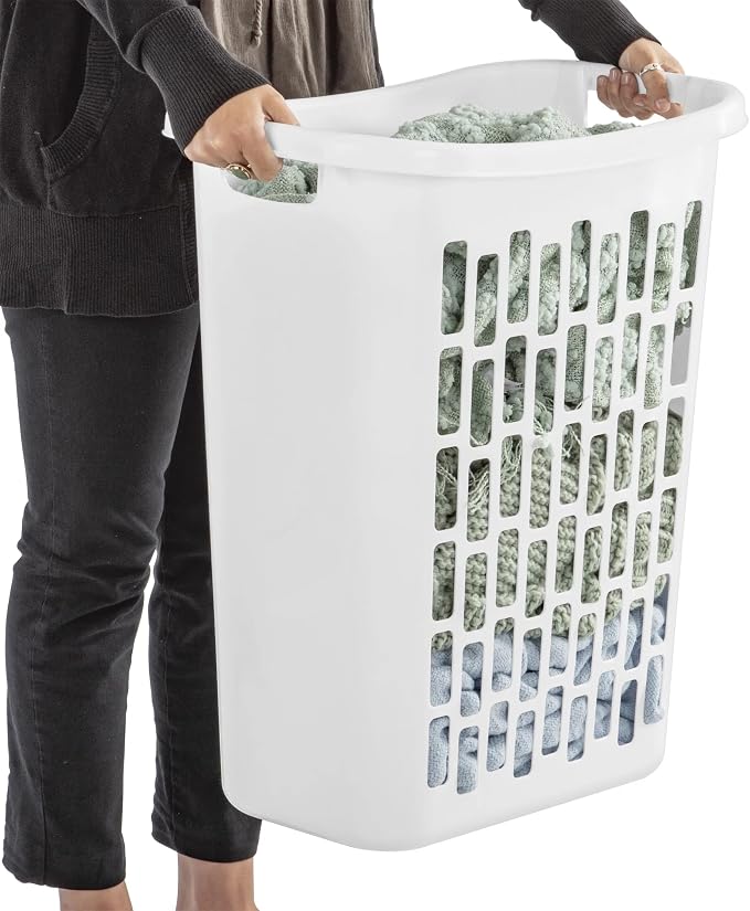 Rectangular Open Plastic Laundry Basket - Image 6