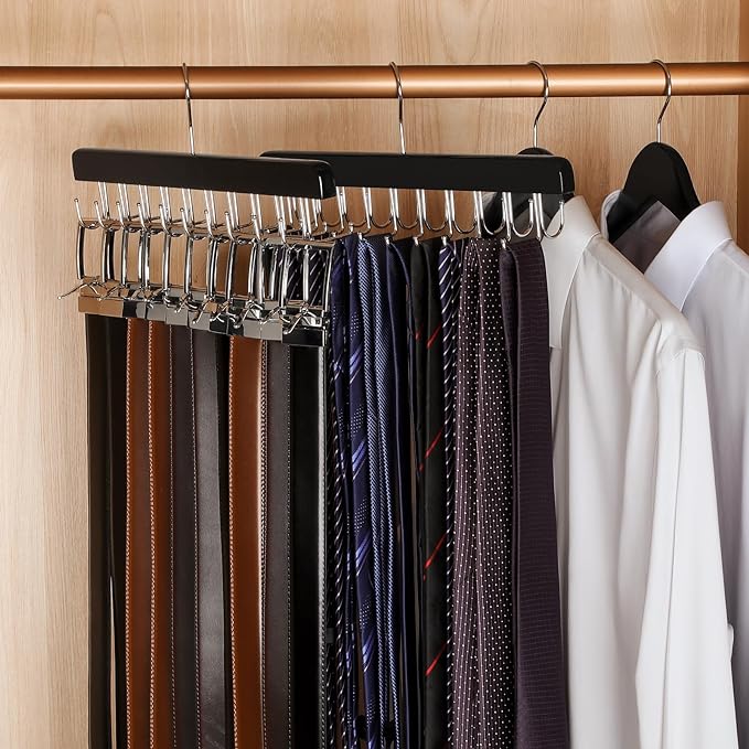 TOPIA HANGER 20 Hooks 2 in 1 Belt Tie Hanger - Image 5